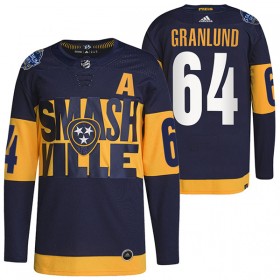 Nashville Predators Mikael Granlund 64 Adidas 2022 Stadium Series Authentic Shirt - Mannen